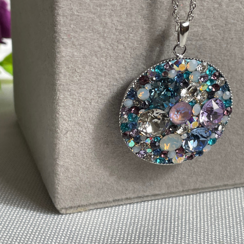 再販】紫陽花カラー 爽やかなブルー系 スワロフスキー 再販】紫陽花カラー 爽やかなブルー系 スワロフスキー