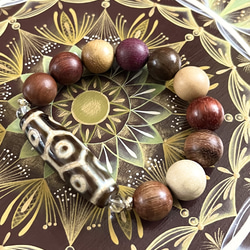 ☆特別出品 亀甲九眼天珠 ブレスレット dzi ＊ ΚΑйON ＊ 通販 16072620