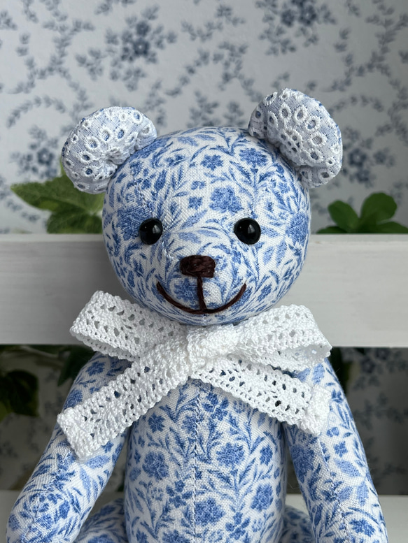 アンティーク　英国　ベビーブルー　テディベア アンティーク・テディベア・ブルー アンティーク 英国 ベビー