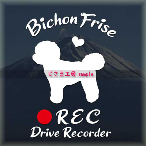 わんちゃんの可愛いドラレコステッカー!!『DRIVE　RECORDER』 1枚目の画像