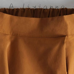 大人気.オレンジフリルスカート.ふんわり涼しげ.ハイウエストロングスカート.秋冬春も上品なカラー[S--XL] 8枚目の画像