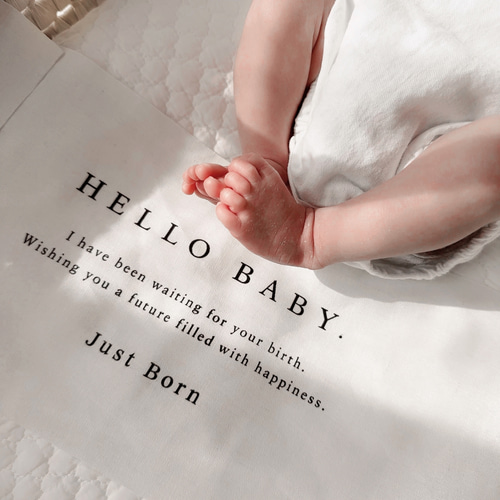 Hello Baby Tapestry - Just Born | ニューボーンフォト