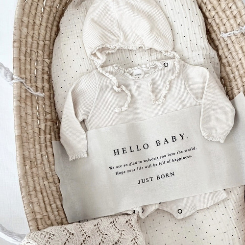 ハローベイビータペストリー　完成品 即納”Hello baby タペストリー1 [card set] : ニューボーン 足形