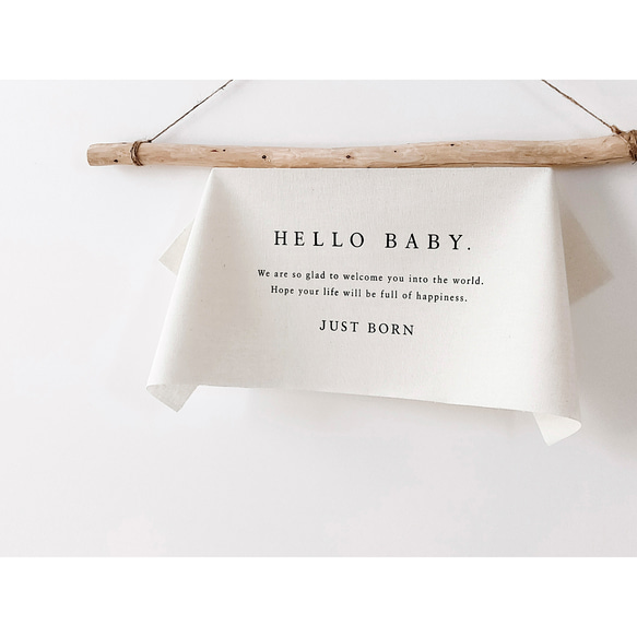 Hello Baby Tapestry - JUST BORN | ニューボーンフォト | バースデー タペストリー 15枚目の画像