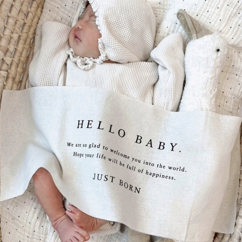 Hello Baby Tapestry - JUST BORN | ニューボーンフォト | バースデー