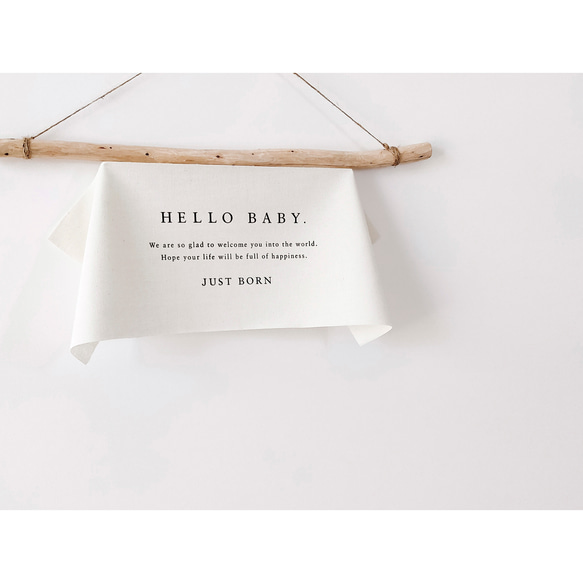 Hello Baby Tapestry - JUST BORN | ニューボーンフォト | バースデー タペストリー 14枚目の画像