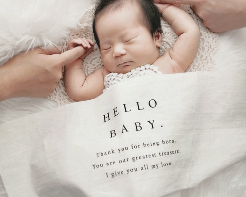 ハローベイビータペストリー　完成品 Hello Baby Tapestry | ニューボーンフォト | 誕生日