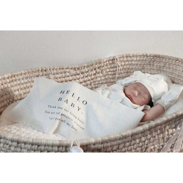 Hello Baby Tapestry | ニューボーンフォト | 誕生日 | バースデー タペストリー 2枚目の画像