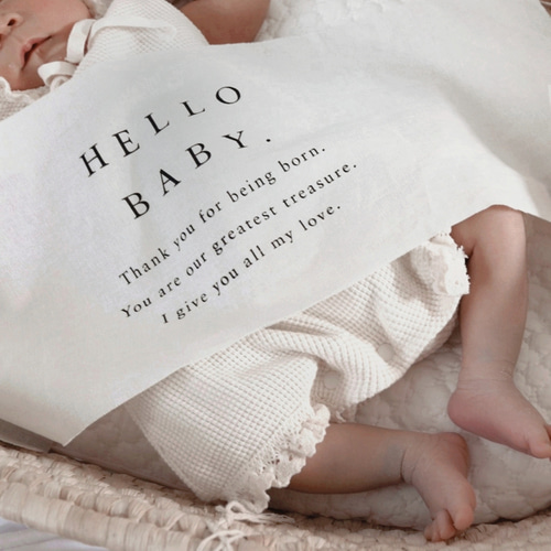 Hello Baby Tapestry | ニューボーンフォト | 誕生日