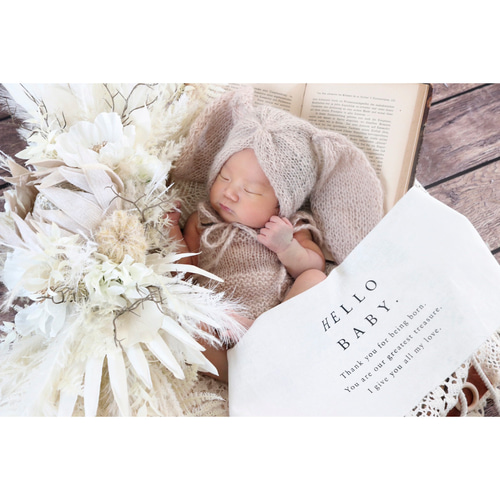 ハローベイビータペストリー　完成品 Hello Baby Tapestry - Just Born | ニューボーンフォト