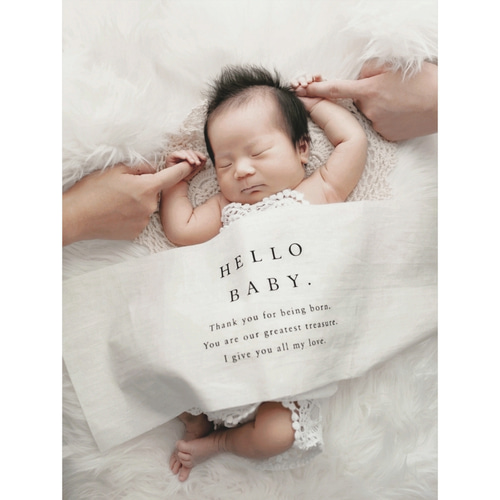 Hello Baby Tapestry | ニューボーンフォト | 誕生日