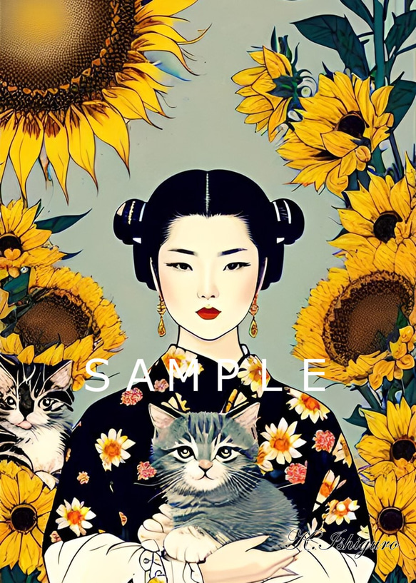 ビンテージ☆子猫の絵50s60s70sbigeye