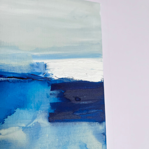 A study of the color blue δ/抽象画 (F4) /北欧/アート/モダン/現代