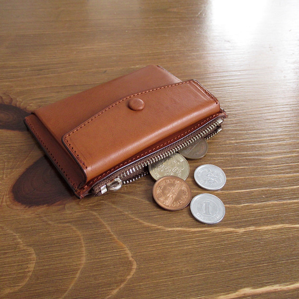 ミネルバボックス ミニ財布 小さい財布  革財布 キャッシュレス コンパクト マルチケース カードケース 5枚目の画像