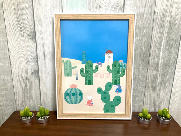 サボテンの街 イラスト つじ本 ひいろ 通販 16073322｜Creema