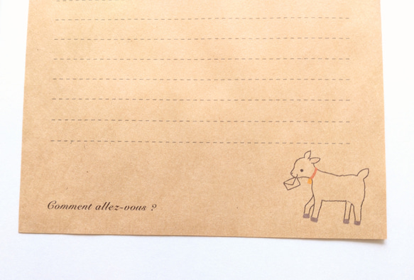 【新作】お手紙ヤギのレターセット 5枚目の画像