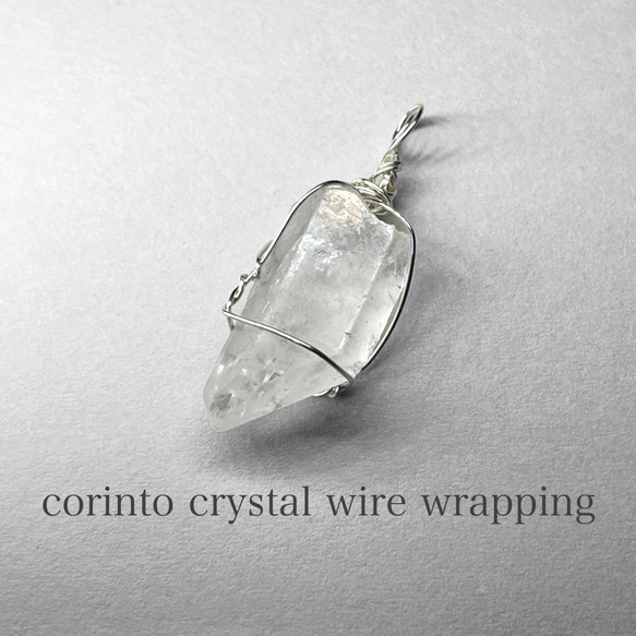 corinto crystal wire wrapping / コリント産水晶sv925ワイヤーラッピング 3 1枚目の画像