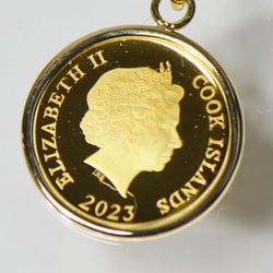 純金金貨 コイン 1/30オンス ペンダントトップ K18 テディベア YK-AR088 5枚目の画像