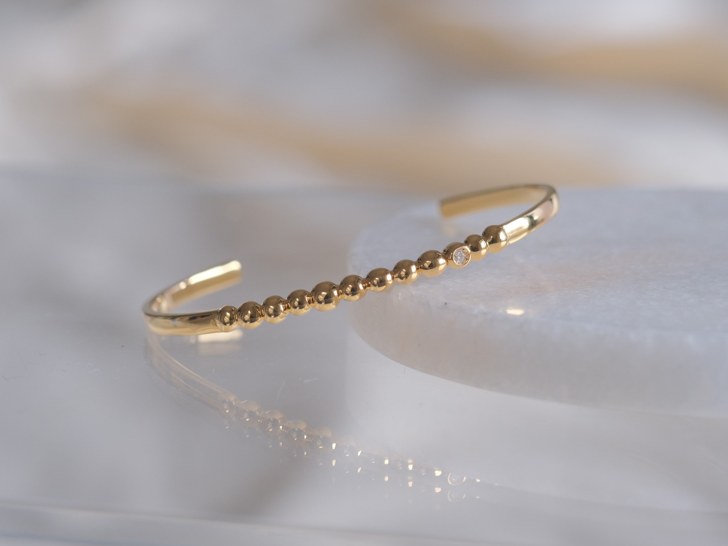 Diamond Tenging bangle bracelet ダイヤモンドバングル　silver925　ゴールド