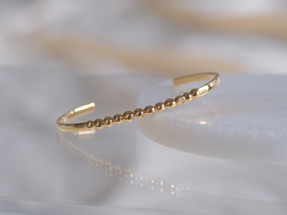 Diamond Tenging bangle bracelet ダイヤモンドバングル　silver925　ゴールド 1枚目の画像