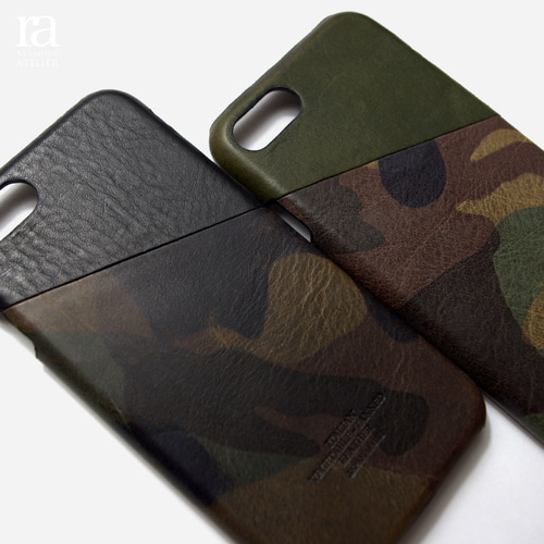 迷彩イタリアンレザー エル ヴァケーロ バイカラー本革ハードケース