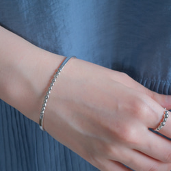 Diamond Tenging bangle bracelet ダイヤモンドつぶつぶバングル　silver925　シルバ 12枚目の画像