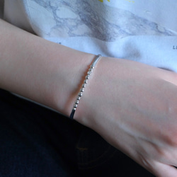 Diamond Tenging bangle bracelet ダイヤモンドつぶつぶバングル　silver925　シルバ 14枚目の画像