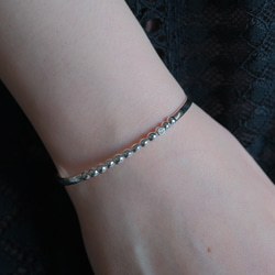 Diamond Tenging bangle bracelet ダイヤモンドつぶつぶバングル　silver925　シルバ 10枚目の画像