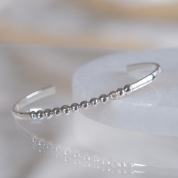 Diamond Tenging bangle bracelet ダイヤモンドつぶつぶバングル　silver925　シルバ 1枚目の画像