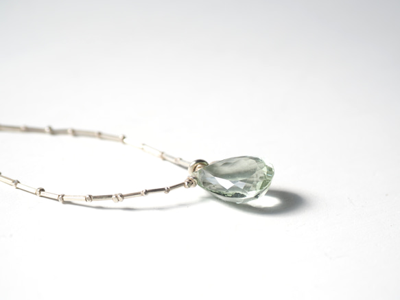 -Green amethyst- silver pendant 3枚目の画像