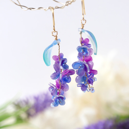 【ラベンダー】スコロライト　ピアスチャームイヤリング スコロライト ジュエリーブランド「RASPIA Jewelry」