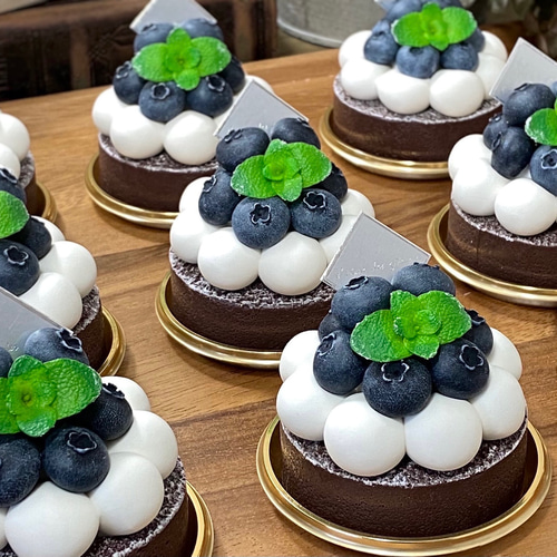 受注制作】ブルーベリーのタルトレット オブジェ フェイクスイーツ
