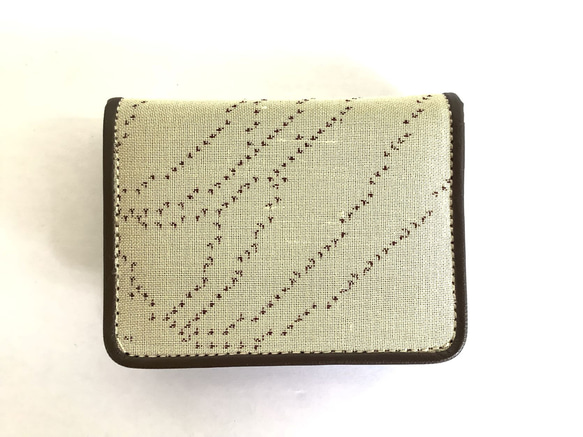 伝統織物のトップブランド塩沢織のボックス型小銭入れVE13 2枚目の画像