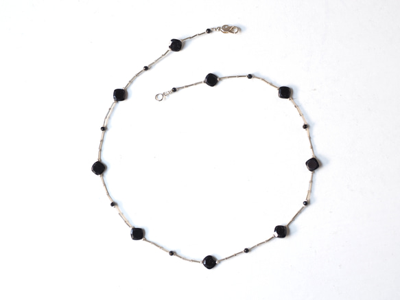 -Black spinel・Silver- CHOKER 3枚目の画像