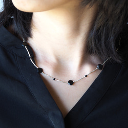 -Black spinel・Silver- CHOKER 1枚目の画像