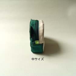 カエルのマトリョーシカポーチ（大・中・小セット）【濃い緑色】 12枚目の画像