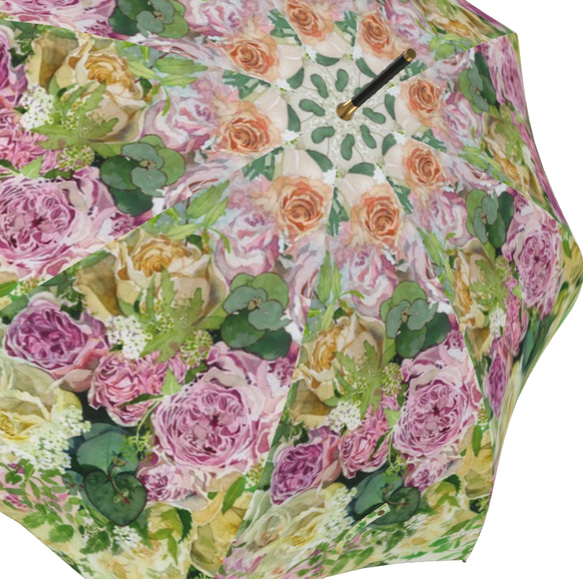 【受注生産】和薔薇とツマキチョウ雨傘　（イギリス製）梅雨対策2023 10枚目の画像