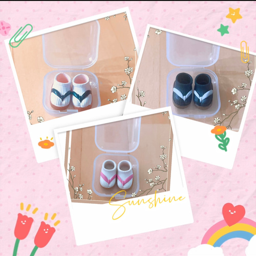 オビツ11用靴 草履 ねんどろいどどーる ミディブライス草履 下駄3