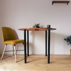 天然木のダイニングテーブル / ハチカク / オイル+ウレタン仕上げ / 90cm 以下 サイズ変更対応 / 完成品 4枚目の画像