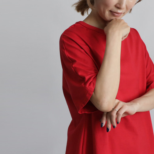 ラスト1 最終SALE 度詰め天竺コットン Tシャツ カットソー