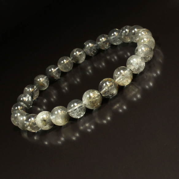 【幻想的な世界へ】８ミリ 一点物 プラチナルチル ファントムクォーツ ブレスレット Ｐｒ８７ 経営者のお守り 作品動画有 また