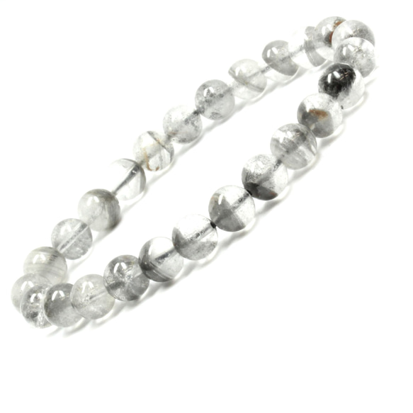 【幻想的な世界へ】８ミリ 一点物 プラチナルチル ファントムクォーツ ブレスレット Ｐｒ８７ 経営者のお守り 作品動画有 また