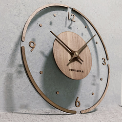 クリアな木製壁掛け時計 ナチュラルモダン風 12枚目の画像