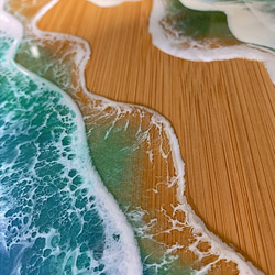 海のバンブートレー！ランチョンマット 木製トレイ ハンドメイド 5枚目の画像