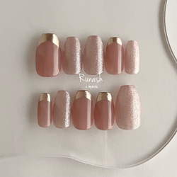 ［07］ネイルチップ フレンチネイル ブラック ミラーフレンチ オーダー 花アートブラックフレンチネイルチップ ネイルチップ（つけ爪