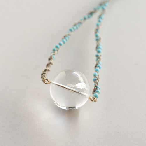 ヒマラヤ水晶 ガネッシュヒマール ＊ マクラメネックレス ペンダント 30 ヒマラヤ水晶 ガネッシュヒマール ＊ マクラメネックレス ペンダント