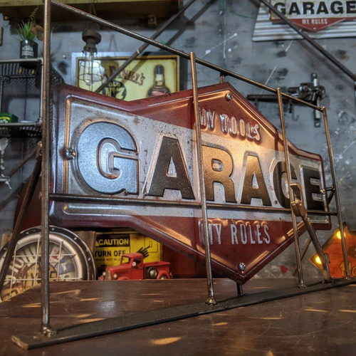 GARAGEサインボード ガレージ 卓上看板 アメリカンフェンス BASE雑貨