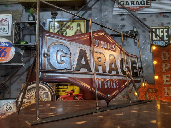 GARAGEサインボード ガレージ壁掛け看板 アメリカンフェンス