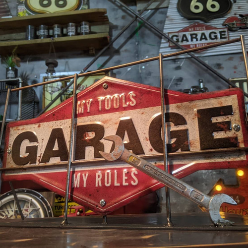 GARAGEサインボード ガレージ壁掛け看板 アメリカンフェンス
