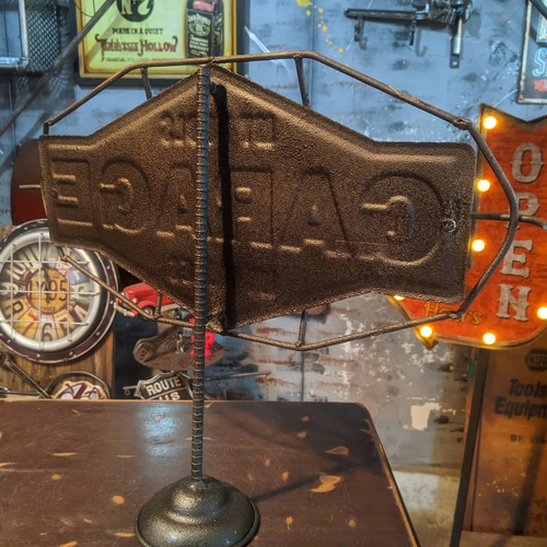 アメリカンフェンス ガレージ 卓上看板 GARAGEサインボード BASE